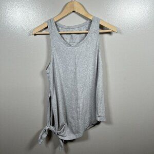 Lululemon To The Point Tank Top Size 4? Gray Lightweight Athletic Tie Workout